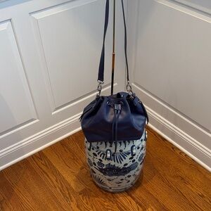 Laggo Drawstring Leather Bucket Bag